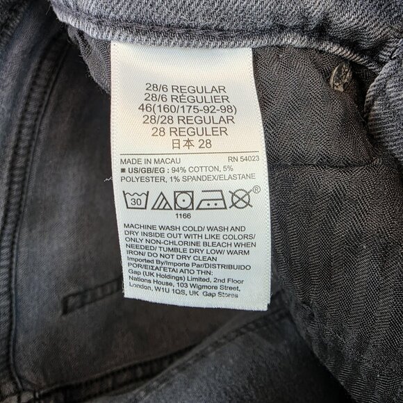 GAP Jeans Womens 6 28 Gray Vintage Slim Mid Rise Ankle Stretch Denim Pants - Picture 4 of 12